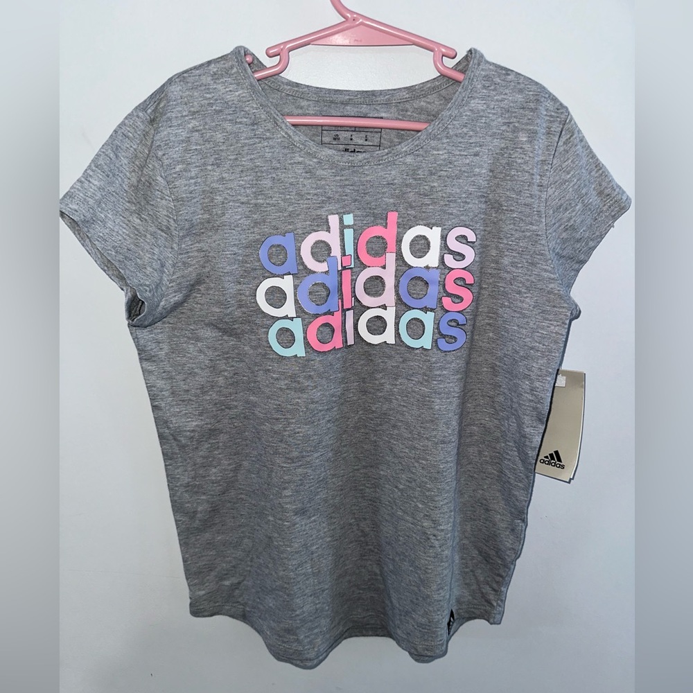 Kids Adidas Heather Gray Tee